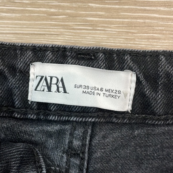 Zara jeans washed black size 6 - Picture 3 of 4
